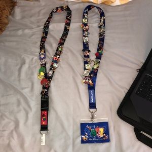 Two Disney pin trading lanyards